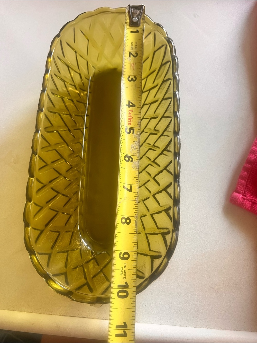Vintage Indian Glass Avacodo Green Celery Dish